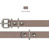 Ошейник Cristel для собак, кожаный, из 2-х частей, 16 мм / 43 см, бежевый