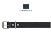 Ошейник Cristel для собак, кожаный, лакированный, 30 мм / 65см, черный