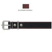 Ошейник Cristel для собак, кожаный, лакированный, 35 мм / 65 см, коньяк