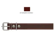 Ошейник Cristel для собак, кожаный, прошитый, 30 мм / 47-59 см, коньяк