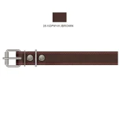 Ошейник Cristel для собак, кожаный, прошитый, 30 мм / 47-59 см, коричневый