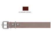 Ошейник Cristel для собак, кожаный, с двойной прошивкой, 30 мм / 48-60 см, коньяк