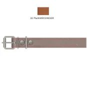 Ошейник Cristel для собак, кожаный, с двойной прошивкой, 30 мм / 48-60 см, рыжий