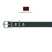 Ошейник Cristel для собак, кожаный, с тиснением "лапка", 12 мм / 31 см, коньяк