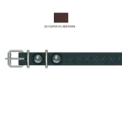 Ошейник Cristel для собак, кожаный, с тиснением "лапка", 12 мм / 31 см, коричневый