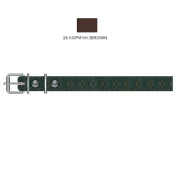 Ошейник Cristel для собак, кожаный, с тиснением "лапка", 16 мм / 40 см, коричневый