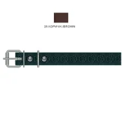 Ошейник Cristel для собак, кожаный, с тиснением "лапка", 20 мм / 46 см, коричневый