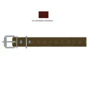 Ошейник Cristel для собак, кожаный, с тиснением "лапка", 25 мм / 54 см, коньяк