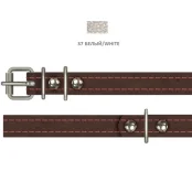 Нашийник Cristel для собак, лакована шкіра зеніт, з 2-х частин, 14 мм / 27-35 см, білий