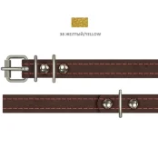 Нашийник Cristel для собак, лакована шкіра зеніт, з 2-х частин, 14 мм / 27-35 см, жовтий