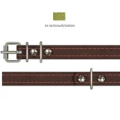 Нашийник Cristel для собак, лакована шкіра зеніт, з 2-х частин, 14 мм / 27-35 см, зелений