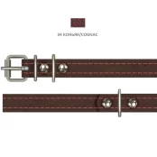 Нашийник Cristel для собак, лакована шкіра зеніт, з 2-х частин, 14 мм / 27-35 см, коньяк