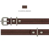 Нашийник Cristel для собак, лакована шкіра зеніт, з 2-х частин, 14 мм / 27-35 см, коричневий