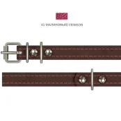 Нашийник Cristel для собак, лакована шкіра зеніт, з 2-х частин, 14 мм / 27-35 см, малиновий