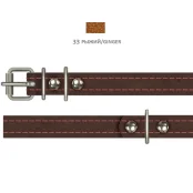 Нашийник Cristel для собак, лакована шкіра зеніт, з 2-х частин, 14 мм / 27-35 см, рудий