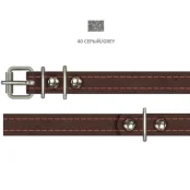 Нашийник Cristel для собак, лакована шкіра зеніт, з 2-х частин, 14 мм / 27-35 см, сірий