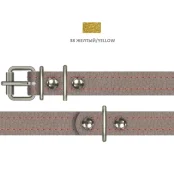 Нашийник Cristel для собак, лакована шкіра зеніт, з 2-х частин, 16 мм / 43 см, жовтий