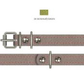 Нашийник Cristel для собак, лакована шкіра зеніт, з 2-х частин, 16 мм / 43 см, зелений