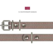 Нашийник Cristel для собак, лакована шкіра зеніт, з 2-х частин, 16 мм / 43 см, малиновий