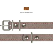 Нашийник Cristel для собак, лакована шкіра зеніт, з 2-х частин, 16 мм / 43 см, рудий