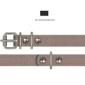 Нашийник Cristel для собак, лакована шкіра зеніт, з 2-х частин, 16 мм / 43 см, чорний