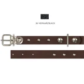 Нашийник Cristel для собак, лакована шкіра зеніт, з 2-х частин, з прикрасою, 12 мм / 23-29 см, чорний