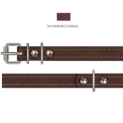 Нашийник Cristel для собак, лакована шкіра, з 2-х частин, 14 мм / 27-35 см, коньяк