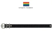 Нашийник Cristel для собак, нейлон, 13 мм / 35 см, веселка