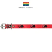 Нашийник Cristel для собак, нейлон, 15 мм / 40 см, веселка