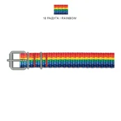 Нашийник Cristel для собак, нейлон, 20 мм / 50 см, веселка