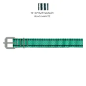 Нашийник Cristel для собак, нейлон, 25 мм / 60 см, чорно-білий