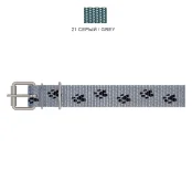 Нашийник Cristel для собак, нейлон, 30 мм / 70 см, сірий