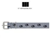 Нашийник Cristel для собак, нейлон, 30 мм / 70 см, чорний