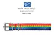 Нашийник Cristel для собак, нейлон, візерунок "блакитний слід", 20 мм / 50 см, синій