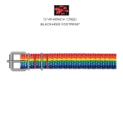 Нашийник Cristel для собак, нейлон, візерунок "червоний слід", 20 мм / 50 см, чорний