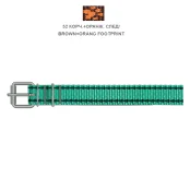 Нашийник Cristel для собак, нейлон, візерунок "помаранчевий слід", 25 мм / 60 см, коричневий