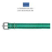 Нашийник Cristel для собак, нейлон, візерунок "синя смуга", 25 мм / 60 см, блакитний