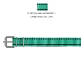 Нашийник Cristel для собак, нейлон, візерунок "чорна смуга", 25 мм / 60 см, зелений