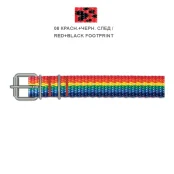 Нашийник Cristel для собак, нейлон, візерунок "чорний слід", 20 мм / 50 см, червоний