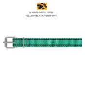 Нашийник Cristel для собак, нейлон, візерунок "чорний слід", 25 мм / 60 см, жовтий