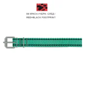 Нашийник Cristel для собак, нейлон, візерунок "чорний слід", 25 мм / 60 см, червоний