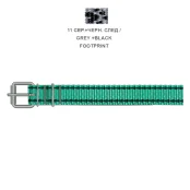 Нашийник Cristel для собак, нейлон, візерунок "чорний слід", 25 мм / 60 см, сірий