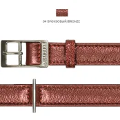 Нашийник Cristel для собак, тришаровий, з фурнітурою "нікель", замша, 20 мм, бронза