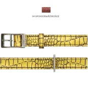 Нашийник Cristel для собак, тришаровий, фурнітура "нікель", замша, 15мм / 40см, бронза