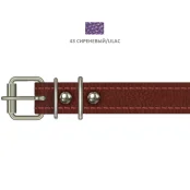 Нашийник Cristel Lux для собак, зі шкіри зеніт, прошитий, хамелеон, 20 мм / 40-50 см, бузок