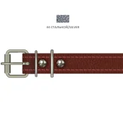 Нашийник Cristel Lux для собак, зі шкіри зеніт, прошитий, хамелеон, 20 мм / 40-50 см, сталь