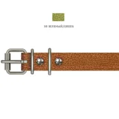 Нашийник Cristel Lux для собак, з лакованої шкіри зеніт, прошитий, 18 мм / 36-44 см, зелений