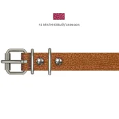 Нашийник Cristel Lux для собак, з лакованої шкіри зеніт, прошитий, 18 мм / 36-44 см, малиновий