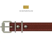 Нашийник Cristel Lux для собак, з лакованої шкіри зеніт, прошитий, 20 мм / 40-50 см, жовтий