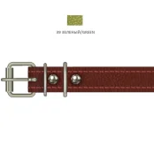 Нашийник Cristel Lux для собак, з лакованої шкіри зеніт, прошитий, 20 мм / 40-50 см, зелений